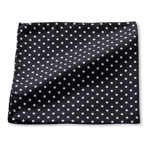 R. Hanauer Windsor Dots Pocket Square - Black/White