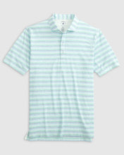 Load image into Gallery viewer, Johnnie-O Barton Striped Top Shelf Performance Polo in Lake
