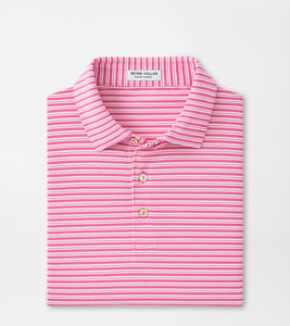 Peter Millar Dellroy Performance Mesh Polo in Pink Ruby