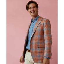 Load image into Gallery viewer, Sid Mashburn Virgil No. 2 Jacket in Persimmon Plaid Hopsack
