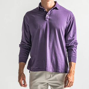 Onward Reserve Perry Long Sleeve Polo in Loganberry