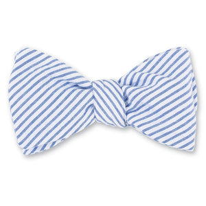 R. Hanauer Seersucker Bow Tie in Blue
