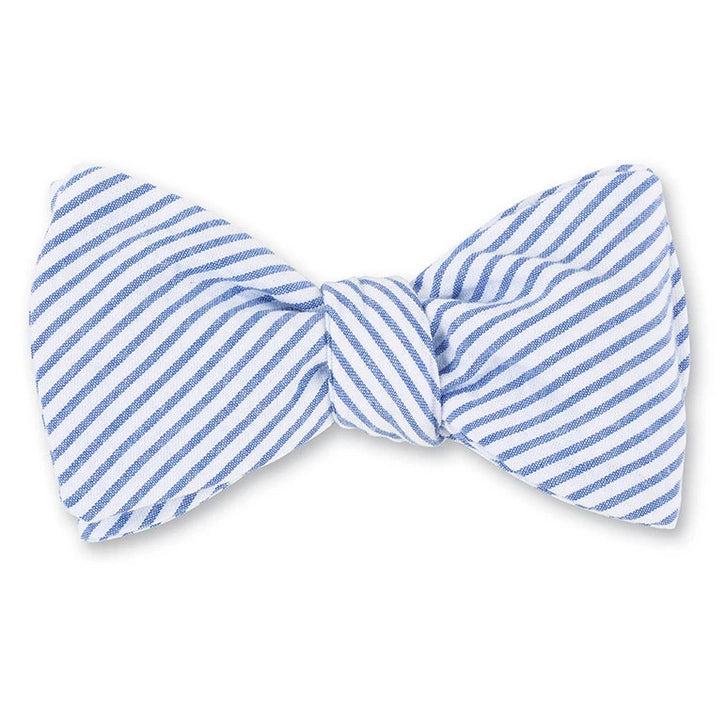 R. Hanauer Seersucker Bow Tie in Blue