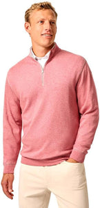 Johnnie-O "Hanks" Lightweight Sully Quarter-Zip Pullover in Fireball
