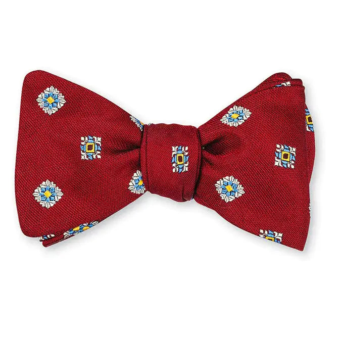 R. Hanauer Crawley Medallions Bow Tie in Red