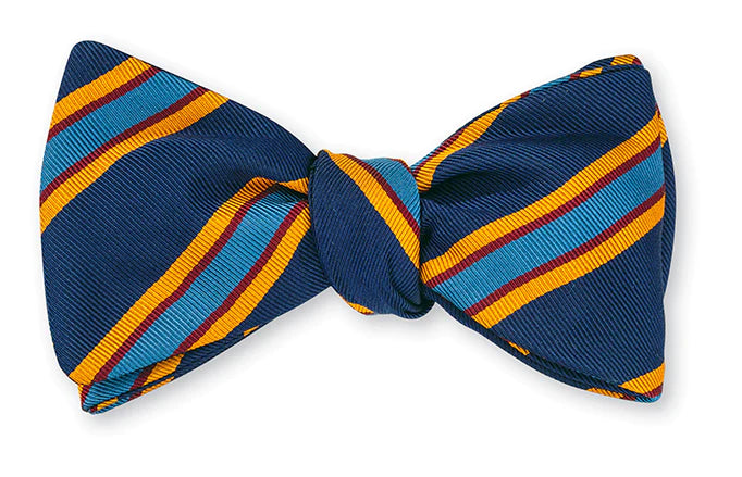 R. Hanauer Vista Stripe Bow Tie in Navy