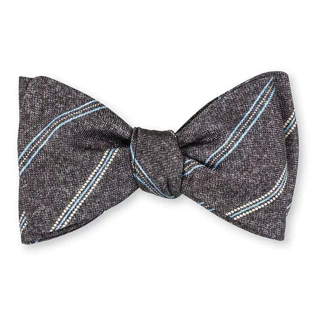 R. Hanauer Gilette Stripes Bow Tie in Grey