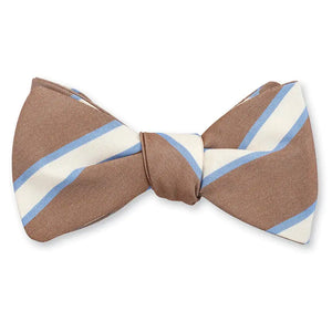 R. Hanauer Dudley Stripes Bow Tie in Mahogany