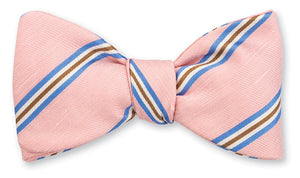 R. Hanauer Falcon Stripes Bow Tie in Pink