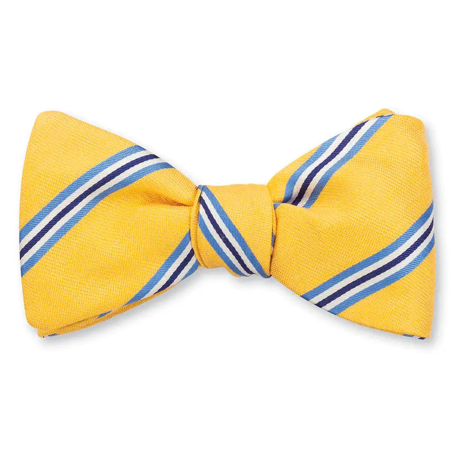 R. Hanauer Falcon Stripes Bow Tie in Yellow