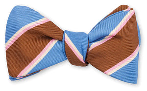 R. Hanauer Hubbard Stripes Bow Tie in Mahogany