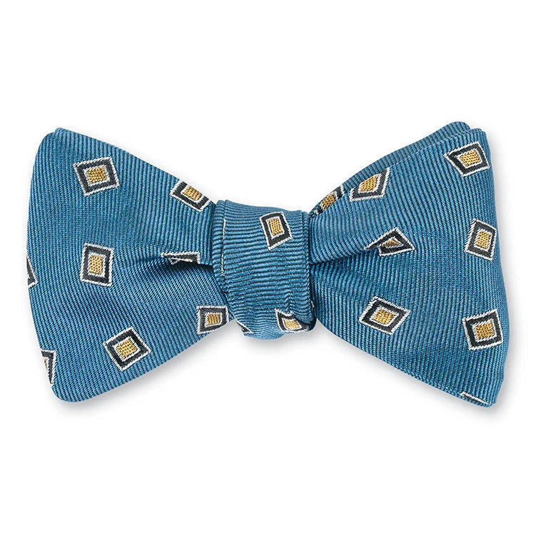 R. Hanauer Victoria Medallions Bowtie in Blue/Gold