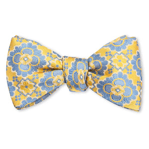 R. Hanauer Bannock Medallion Bow Tie in Yellow/Cobalt