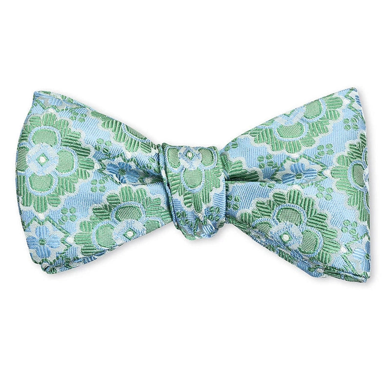 R. Hanauer Bannock Medallion Bow Tie in Cobalt/Green