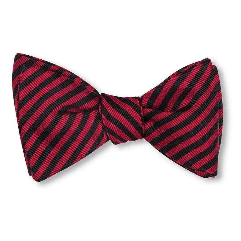 R. Hanauer Sherman Striped Bow Tie in Red-Black