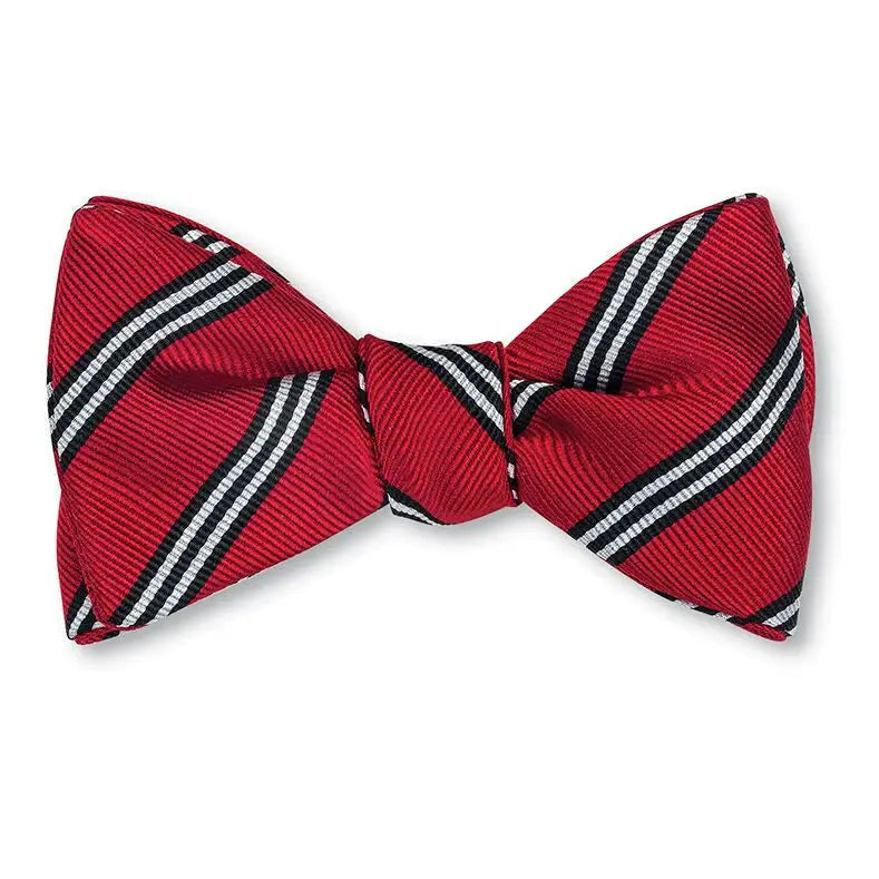 R. Hanauer Brooks Striped Bow Tie in Red-Black