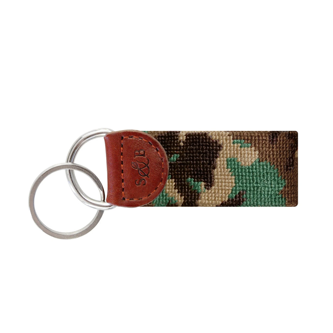 Smathers & Branson Camo Needlepoint Key Fob