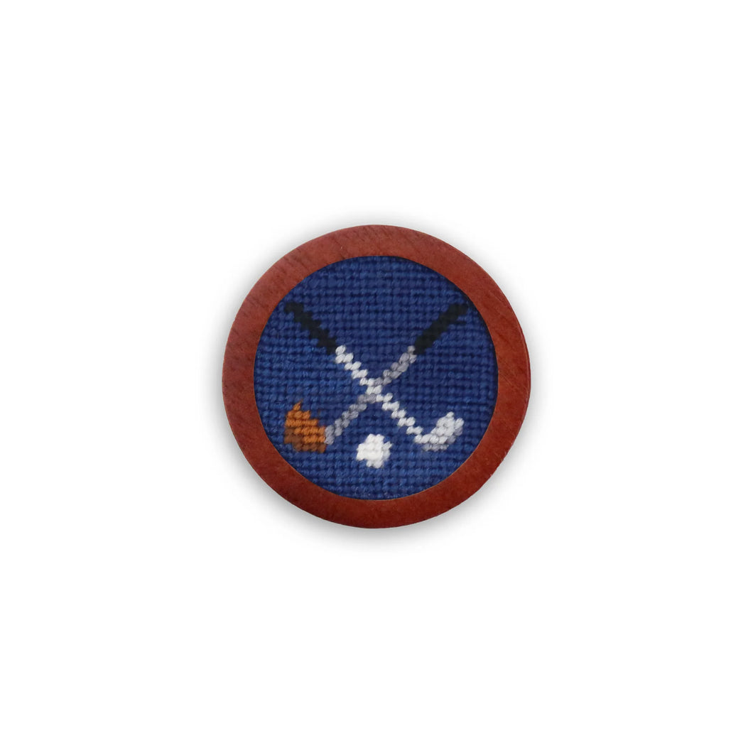Smathers & Branson Crossed Clubs Golf Ball Marker in Classic Navy