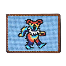 Load image into Gallery viewer, Smathers &amp; Branson Dancing Bears Tie Dye Needlepoint Card Wallet
