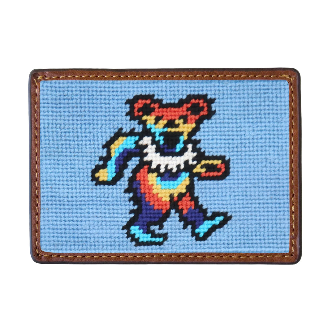 Smathers & Branson Dancing Bears Tie Dye Needlepoint Card Wallet