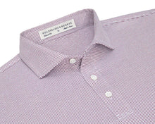 Load image into Gallery viewer, Holderness &amp; Bourne Perkins Performance Polo in Heathered Port &amp; White
