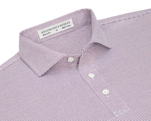 Holderness & Bourne Perkins Performance Polo in Heathered Port & White