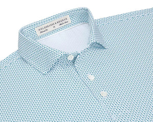 Holderness & Bourne Duncan Performance Polo in White & Pine