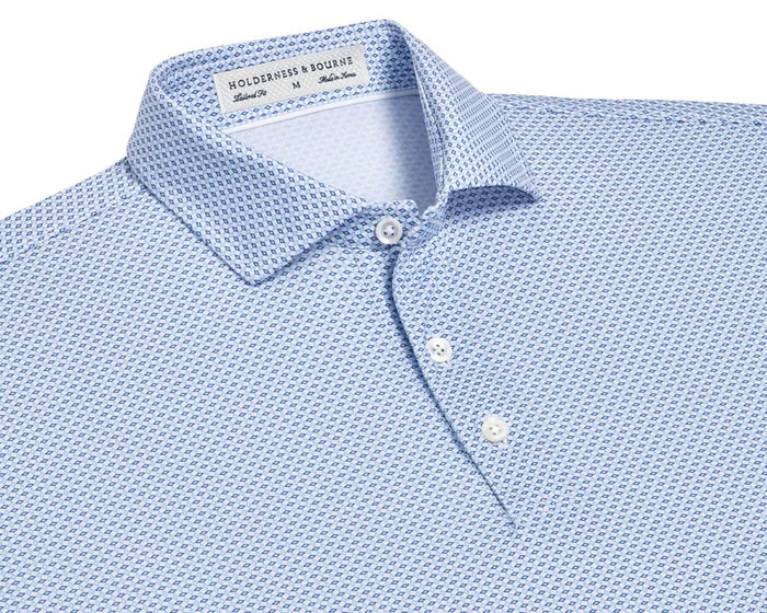 Holderness & Bourne Simmons Shirt in White/Aberdeen Blue/Skye