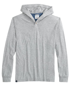 Johnnie-O Woodley Cotton T-Shirt Hoodie in Seal