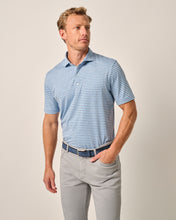 Load image into Gallery viewer, Johnnie-O Reese Striped Jersey Performance Polo in Malibu
