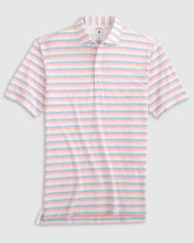 Load image into Gallery viewer, Johnnie-O Barton Striped Top Shelf Performance Polo in Bahama Mama
