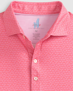 Johnnie-O Bonvie Printed Featherweight Performance Polo in Sun Kissed