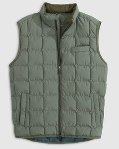 Johnnie-O Enfield Zip Front Quilted Puffer Vest in Brussel