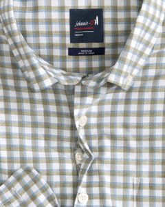Johnnie-O Mead Prep Performance Button Up in Balsam