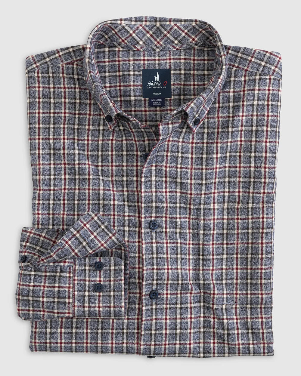 Johnnie-O Celo Tucked Button Up Shirt in Wake