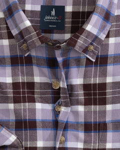 Johnnie-O Garner Tucked Button Up Shirt in Bison