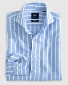 Johnnie-O Ocon Top Shelf Button Up Shirt in Laguna Blue
