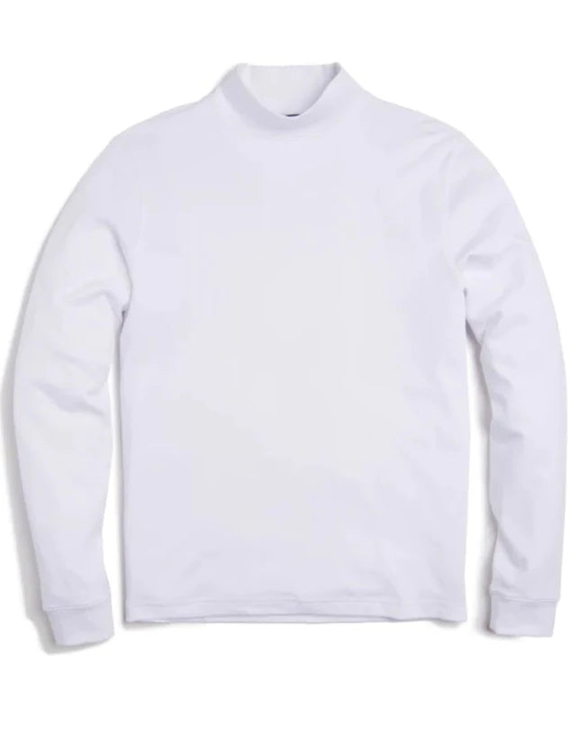 Scott Barber Pima Mock Turtleneck in White