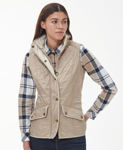 Barbour Women's Calvary Quilted Gilet in Light Fawn