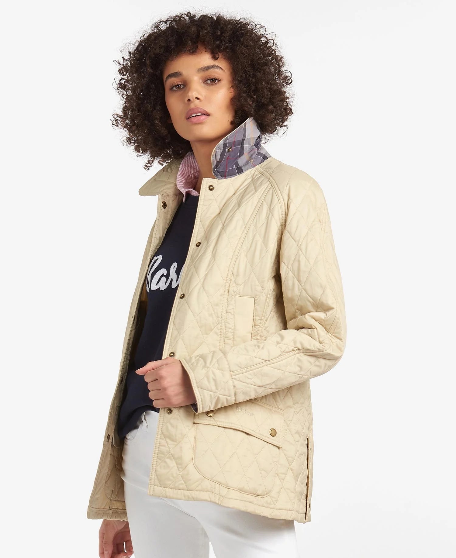Barbour Women s Summer Beadnell Quilted Jacket in Pearl Boardroom Clothing Company
