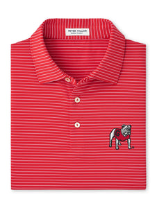 Peter Millar Hemlock Georgia Standing Bulldog Performance Jersey Polo in Red3