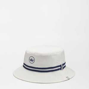 Peter Millar Crown Seal Oxford Bucket Hat in White