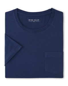 Peter Millar Crown Comfort Pocket Tee in Navy