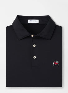 Peter Millar Georgia Standing Bulldog Performance Polo in Black