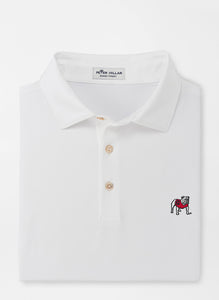 Peter Millar Georgia Standing Bulldog Performance Polo in White