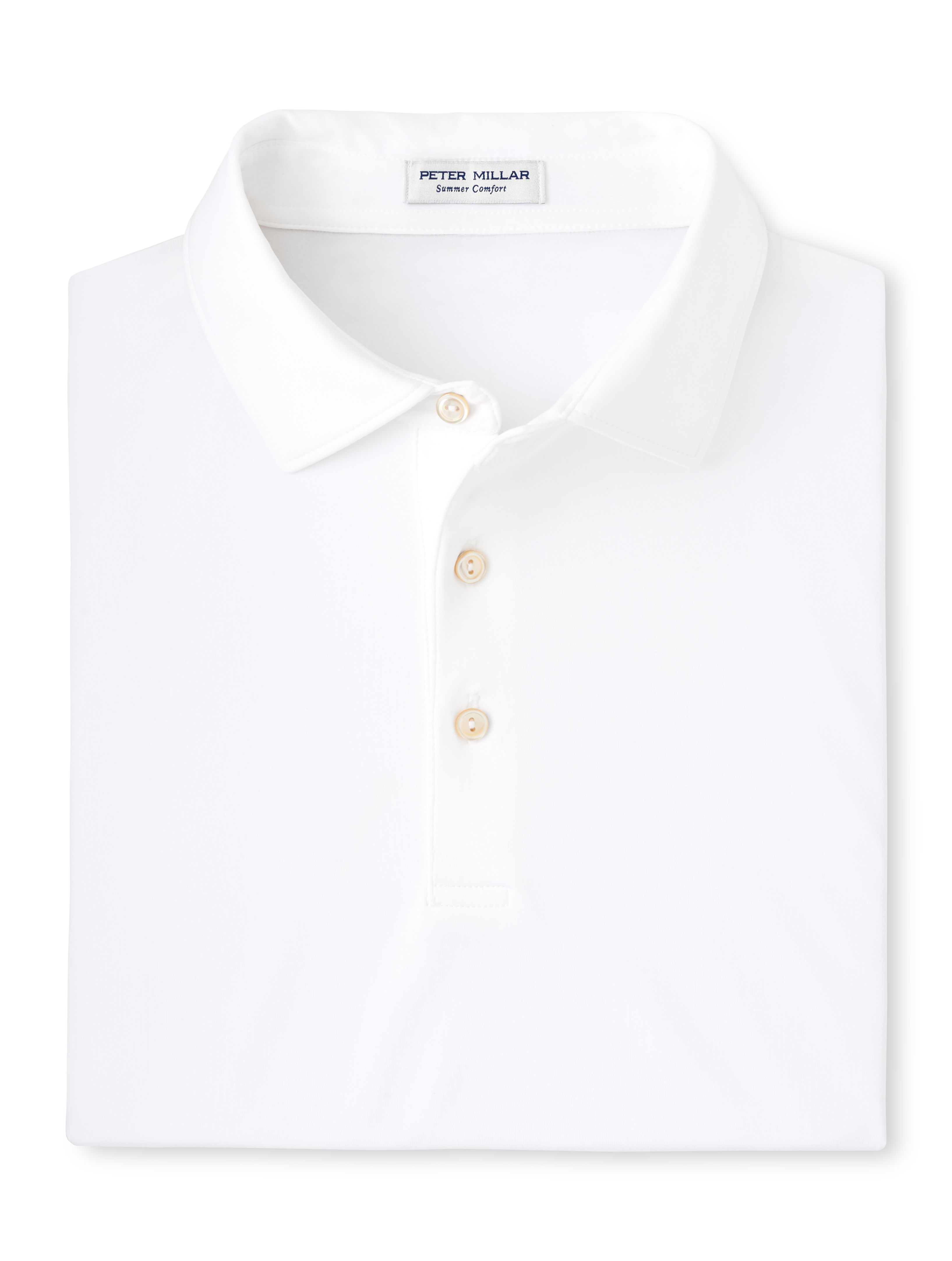 Peter Millar Solid Performance Jersey Polo in White