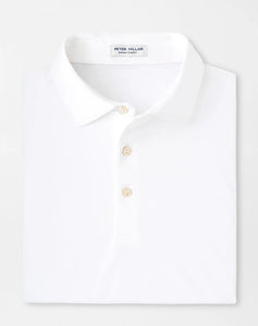 Peter Millar Solid Performance Jersey Polo in White