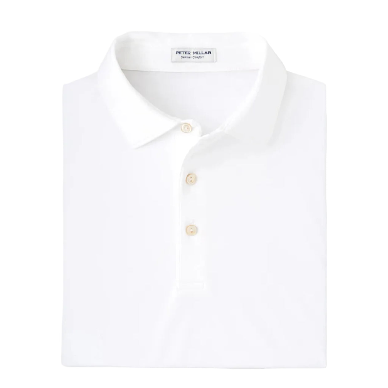 Peter Millar Solid Performance Jersey Polo in White