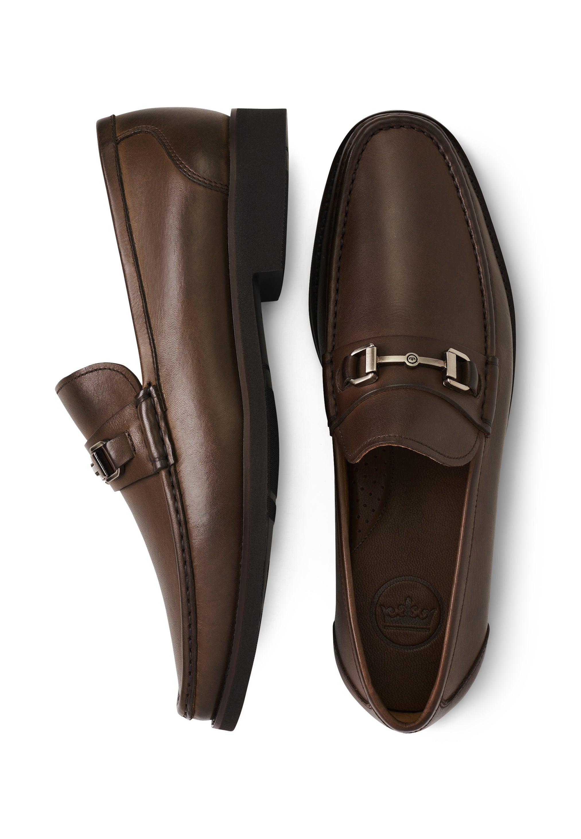 Peter Millar Leather Bit Loafer in Brown