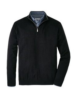 Peter Millar Autumn Crest Quarter-Zip in Black